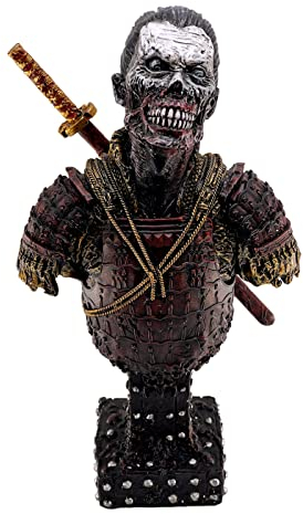 LOOYAR Estatua de Resina de Muertos vivientes japoneses samurái Zombi, Estatua de Escultura para el hogar, casa, Sala de Estar, Porche, decoración de Oficina, Escritorio, Mesa, arreglo de Regalo