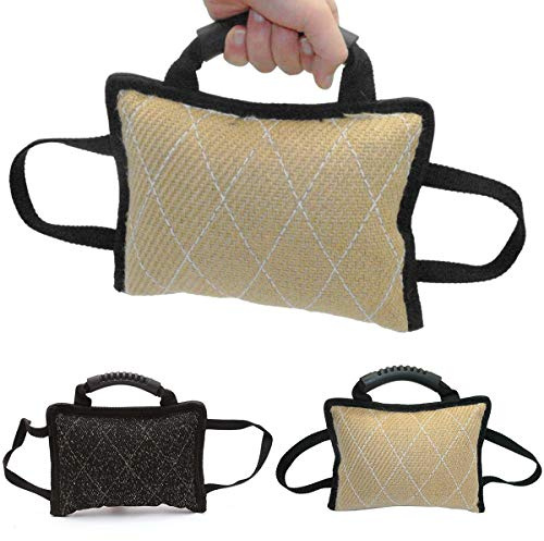 SOONHUA Juguetes de mordida para mascotas, almohada de mordida de cachorro con 3 asas, juguete de entrenamiento para perros, almohada de mordida de perro para perros jóvenes