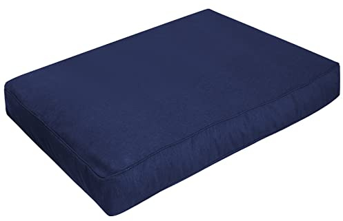 Herlag Palettenkissen Valeria Sitzkissen 120x80x20cm | Loungekissen Waschbarer Bezug | Palettenauflage Öko Tex 100 Zertifiziert | Kissen für Palettengestelle mit Mehrkammer-System | Blau