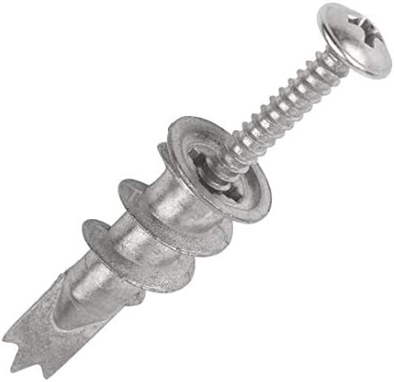 315 Supplies Plaster Board Fixings Self Drilling Metal Raw Plugs Cavity Wall Metal Fixings with Screws Dry Wall Self-Tapping Home Work DIY (10)