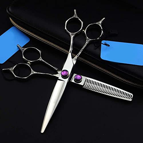 SUNMME Purple Gem 6,0 Japan-Haarschere, Teflonschere, günstige Friseurschere, Friseur-Effilierschere, Friseur-Rasierer-Haarschnitt, 6-Zoll-Set