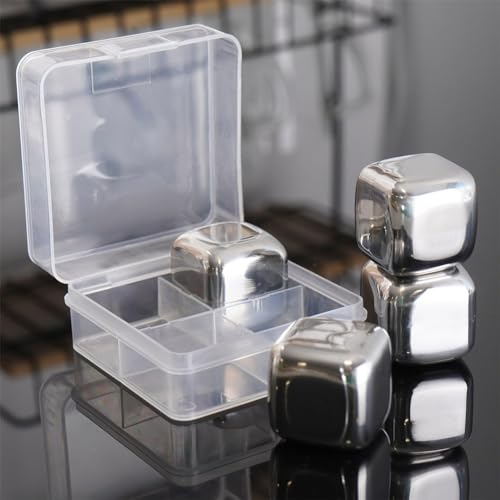 Dauer-Eiswürfel Eiswürfel aus Edelstahl wiederverwendbar 4 Stk.