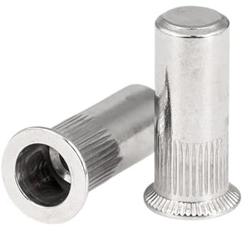 CHATROOM Senkkopf-Nietmutter, versiegelt, vertikale Streifen, Körper, geschlossenes Ende, M3, M4, M5, M6, M8, M10, M12 (Color : Silver, Size : M10-34 (5pcs))