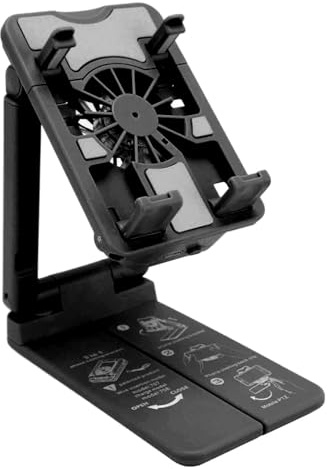 Tosuny Supporto per Cellulare con Dispositivo di Raffreddamento del Telefono,Supporto per Telefono da Tavolo Regolabile in Altezza con Ventola del Radiatore e Luci RGB,Per IOS e Android