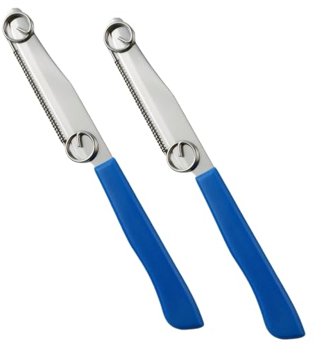 Pack de 2 cuchillos de corte rápido, cortador multifuncional 3 en 1 para picar y pelar frutas y verduras, pelador de patatas y espárragos de acero inoxidable, pelador de verduras, resorte ajustable