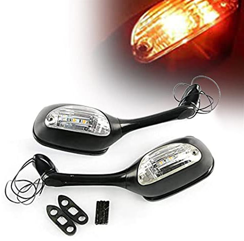 FIXARE Für S&uzuki GSXR 600 750 1000 K5 K6 K7 K8 K9 SV650 SV650S SV1000 SV1000S Motorrad LED Blinker Spiegel Rückspiegel Dekoration