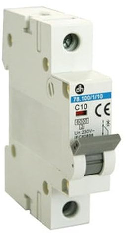 Interruttore magnetotermico 1P 16A 6KA Classe C 220/240 per protezione di circuiti elettrici e controllo di sovraccarico.