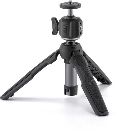 Tilta Treppiede Estensibile per Vlog, Selfie Stick Compatibile con Fotocamere Mirrorless, Smartphone, Action Cam con Vite da 1/4-20 Carico Massimo 1 KG - Grigio Siderale TT-VT01-BH-SG