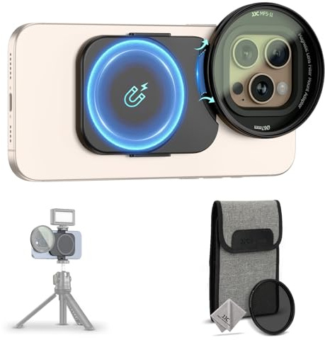 Adaptateur de filtre d'objectif de téléphone 67 mm + pochette de filtre CPL pour iPhone 16 15 14 Pro Max Plus, anneau de filtre magnétique double face pour objectif de téléphone avec vis de 6,3 à 20