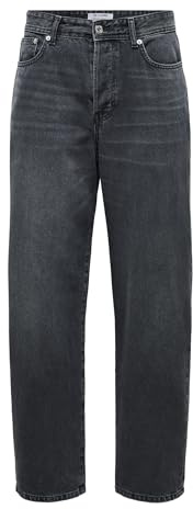 ONLY & SONS Onsfade Loose Box Tai DNM Mu Otl, Noir délavé, 30W / 34L Hommes