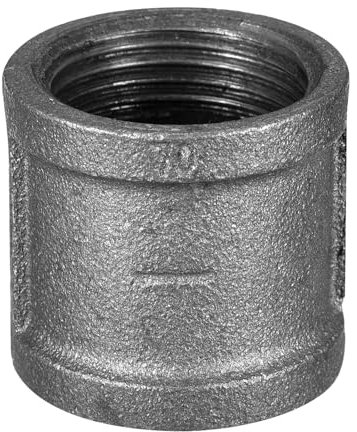 QUARKZMAN 1 1/4(32mm) Rohrverschraubung Kupplung, Gusseisen Gewindefitting Kupplungsverbinder für Vintage-Regalhalter DIY-Möbel Rohrleitung, 1 Stück