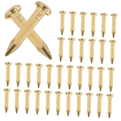 DOITOOL 100pièces Clous Cuivre à Tête Ronde Clous De Fixation Pour Meubles Accessoires Décoratifs Pour De Bricolage