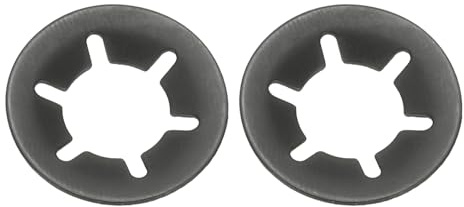 PATIKIL Rondelles frein étoile à dents internes M10, 100 Pcs clips de retenue push on en acier au manganèse rondelles frein rapide pour fixation, Noir