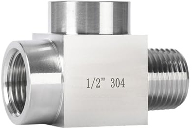 304 316 Stainless Steel Male Street Tees Pipe Fittings 3-Way Connector Thread BSP1/8 1/4 3/8 1/2 High Pressure 6000psi(304,M20x1.5)