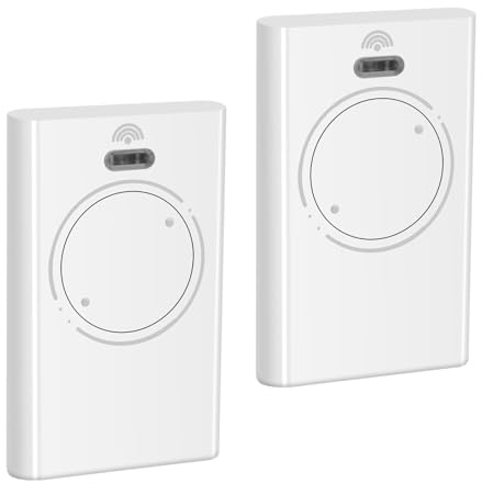 Set di 2 telecomandi – compatibili con FAAC XT2 868 SLH (868 MHz, 2 canali) – Ricambio per motore cancello e porta del garage – Colore bianco