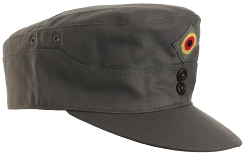 Epic Militaria Authentic Reproduction German Army Olive Moleskin Army Cap by Fritzsch Bebra (UK, Alpha, L, Grey)