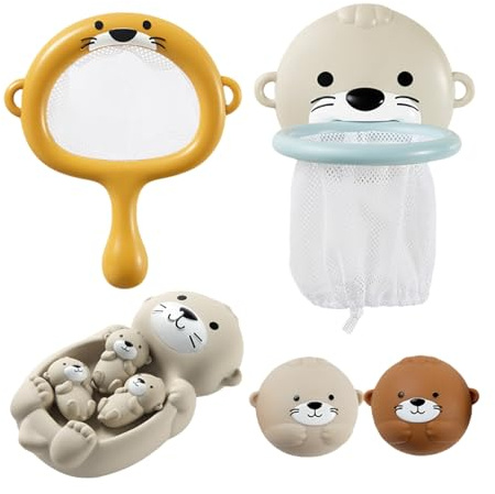 Animales de baño,Animal Mamá Infantil Juego para La Bañera - Juguetes Educativos Flotantes Educativos para Cumpleaños Infantiles Y Piscina