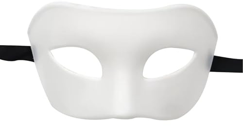 Vyqrx Black Masquerade Mask for Adults – Classic Venetian Style Half Face Costume Mask for Men & Women, Halloween Fancy Dress Party Accessory, Cosplay & Carnival Eye Mask
