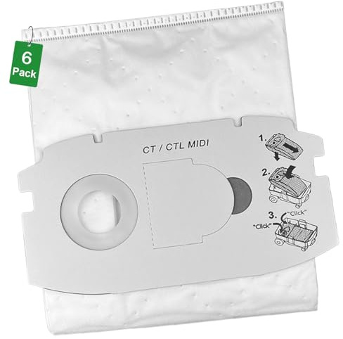6-Pack 498411 Self Clean Filter Bag for Festool CT MIDI (Before 2019),Replacement Festool CT MIDI Dust Extractor Filter Bags