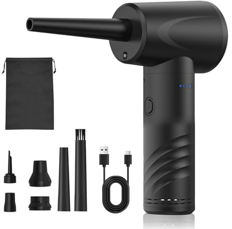 Pssopp Plumeau d'ordinateur Rechargeable de Plumeau d'air électrique, 'air électrique pour le Nettoyage 'atelier de Bureau à Domicile Nan (Version standard AD33)