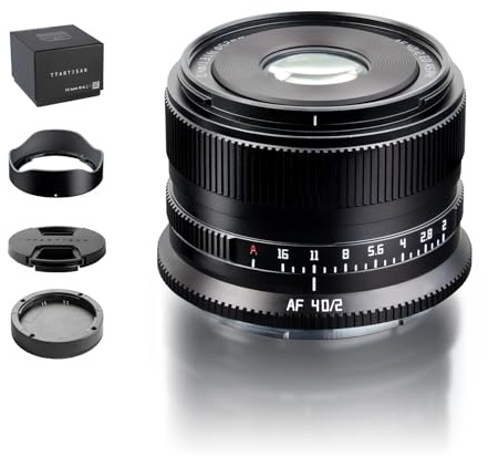 TTARTISAN 40 mm f2 Objektiv für Z-Mount, AF 40 mm f/2 Vollformat-Prime-Objektive, kompatibel mit Nikon Z-Mount (Z, Schwarz)