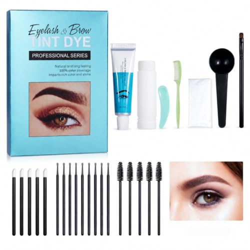 Augenbrauenfarbe Brown Set 115g, Augenbrauen Färben Kit - Long Lasting Spot Coloring for Brow & lash für natürliche Brauen, Brow Tint Set für Zuhause, Alltag, Reise & Make-up Routine