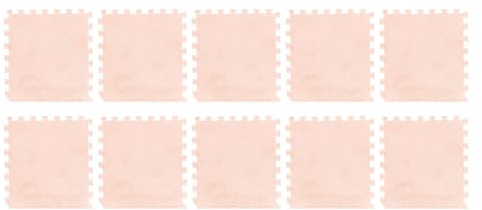 Vistreck Alfombra de Piso Entrelazada de Espuma Felpa, 10 Piezas Losetas Alfombra Antideslizantes Cortables para Dormitorio y Sala Juegos (Bronceado Claro)
