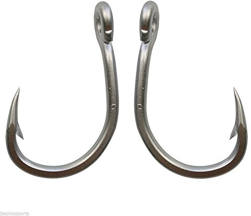 Easy Catch Edelstahl Angelhaken 3/0-12/0, 30 Stück, Ideal für Karpfen und andere große Fische, Inline Kreis Angeln, Live Bait Angelhaken, Angelausrüstung