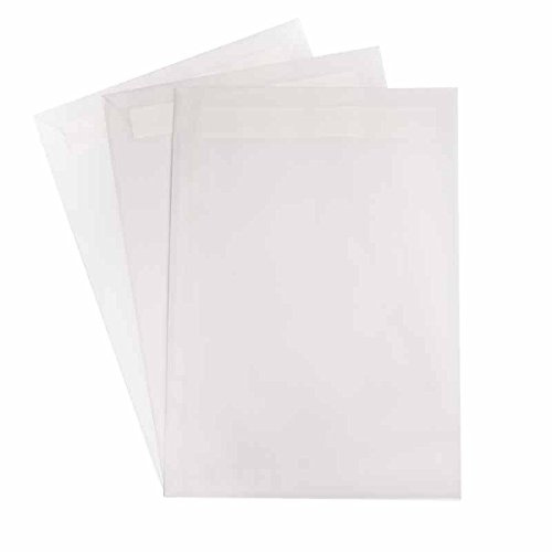 Paper24 25 C4 Versandtaschen, Briefhüllen, Briefumschläge, Transparent 32,2 x 22,8 cm 322 x 228 mm mit Haftklebung