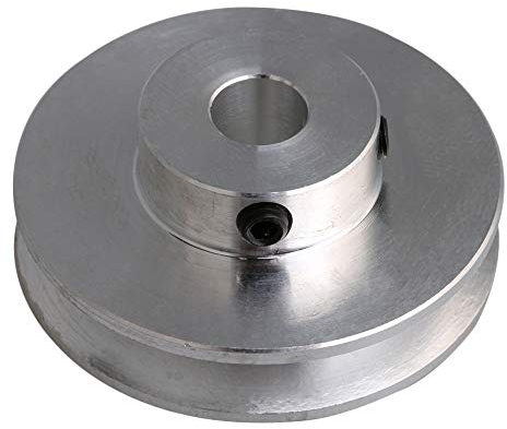 RDEXP Riemenscheibe aus Aluminiumlegierung, 41 x 8 mm, für Motor, 3–5 mm, rund, silberfarben