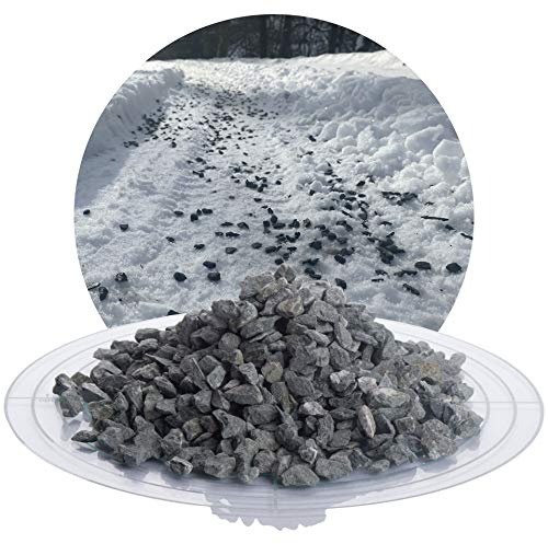 Schicker Mineral Diabas Streusplitt grau 5-8 mm 15 kg, Streugut Winter | Streumittel, gegen Rutschgefahr auf Eis und Schnee, salzfrei, sehr robust, mehrfach verwendbar, hohe Haftung, Trittsicherheit