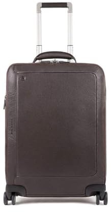 Piquadro Black Square 4-Rollen Kabinentrolley Leder 55 cm Laptopfach