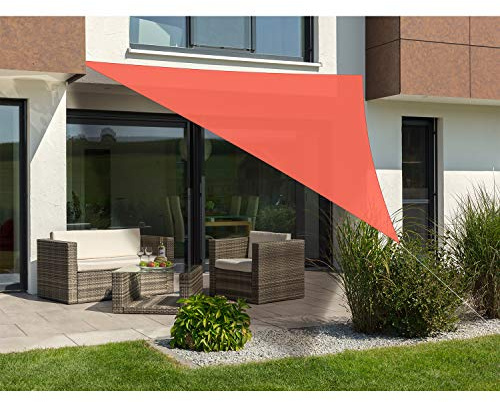 Schneider Sonnensegel Teneriffa, terracotta, 500 x 500 x 500 cm dreieckig, 231-05, HDPE-Gewebe, 1.6 kg