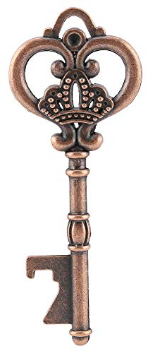 Chiave apribottiglie EVTSCAN, apribottiglie a forma di chiave con spago per cartellini per matrimoni(50 pcs bottle openers with tag card and twine)