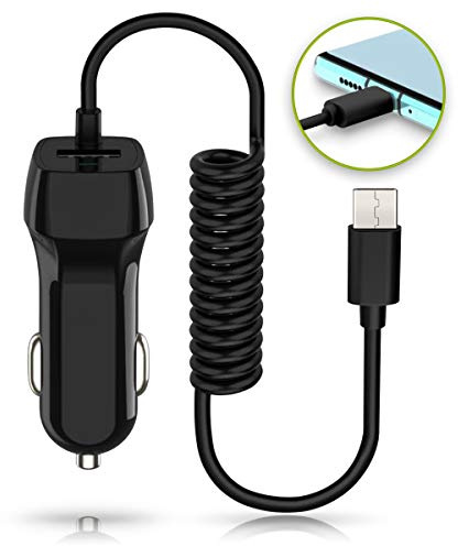 Auto KFZ Ladegerät Dual Ladeadapter kompatibel mit Samsung Galaxy Serie Lade Kabel USB-C Gerät 3,1A integriertes dehnbares Ladekabel Schnelles Laden, Smartphone:Samsung Galaxy XCover 5