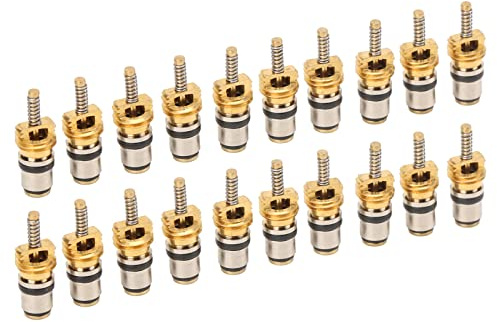 Lot de 20 Noyaux de Valve de Climatisation de Voiture Automobile, Tige de Noyau de Valve Haute Pression pour la Plupart des Démonte-pneus de Rechange pour Climatisation de Voiture Automobile