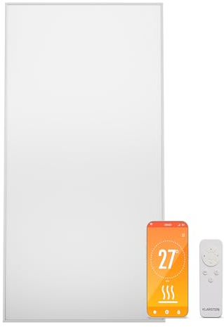 Klarstein Riscaldamento a infrarossi con termostato, elettrico da 770 W, riscaldamento a infrarossi Smart Home per montaggio a parete, IR con controllo app e rilevazione finestra aperta