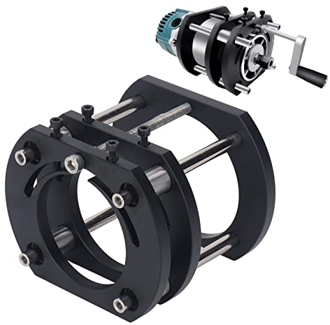 Oberfräsenheber, Oberfräse Lift Frästisch für Oberfräsen 4-Backen-Klemmung Router Lift Oberfräse Router-Hubbasis zum elektrischen Nuten Zapfenschneiden Besäumen und Anfasen