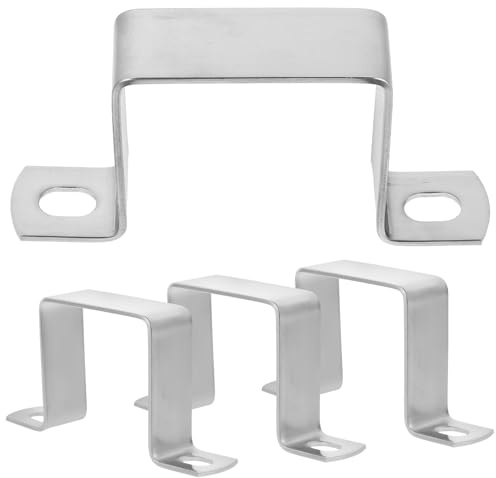 Baluue Morsetto Per Tubo Da 4 Pezzi Morsetto Per Fascetta Per Tubo Rigido Con Staffa A U Staffa Per Per Quadrato Gancio Base Di Supporto Per Da 2X2 Pollici Cinghia A