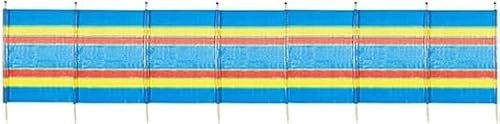 BONAFIDE Multi-Coloured Wind Breaks, 10 Wooden Pole Wind Breakers For Beach, Unique Camping Windbreaker, Caravan Windbreakers, Privacy Screen Wind Breakers Camping
