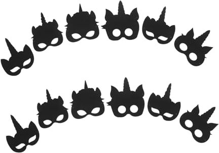 BESTonZON 1 Satz Würfel Aufblasen Halloween-dekor Diy-partymaske Halloween-kratzer Kratzpapiermasken Halloween-kratzmasken Einhorn-gesichtsmaske Geburtstagsdeko Einhorn Ankleiden Whiteboard