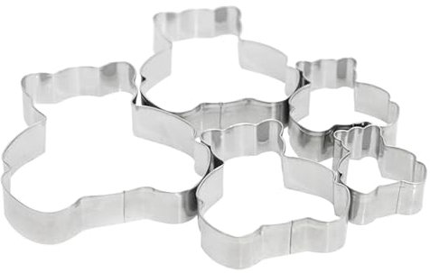 5Pcs Teddy Bear Cookie Cutter Set,Stainless Steel Teddy Bear Cookie Cutter, for Kitchen Baking
