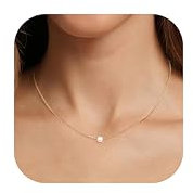 ORAZIO Perlenkette - 14K Gold Damen Halskette mit Perlen und Wasserfestem Edelstahl - Schmuck Choker Kette