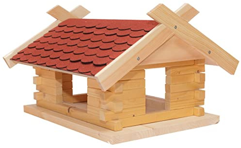 Vogelhaus Bausatz (groß), Biberschwanz rot Manufaktur Martinshof hergestellt in der Werkstatt in der Werkstatt für behinderte Menschen L: 44,00 cm B: 37,00 cm H: 27,00 cm Vogelhäuschen Futterhaus