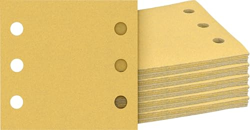 Bosch 50x Expert C470 Sandpaper Set (for Paint on Wood, Hardwood, Ø 115x107 mm, Grit 10 x 60, 10 x 80, 10 x 120, 10 x 180, 10 x 240, Professional Accessory Orbital Sander)