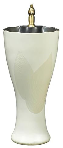 CAFIEDR Pedestal Sinks Balcony Retro Washbasin Hotel B&B Artistic Column Washbasin Bathroom Pedestal Sink