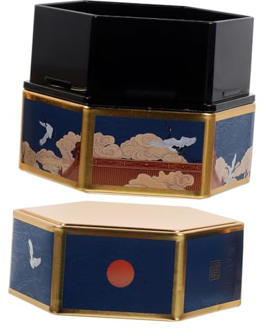 LIGIGWASH Tarro De Almacenamiento De Té a Granel Metálico Hermético, Lata De Hojalata Tapa, Estilo Chino Corto, Adecuado Para Conservar Té y Azúcar Cocina