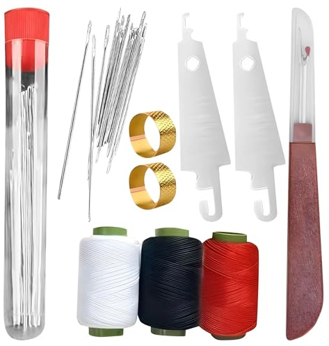 Kit da cucito 37 pezzi portatile – Necessario di riparazione di emergenza con aghi, taglierino, 25 aghi in acciaio e fili – Kit da viaggio sicuro spille per riagganciare, casa/campeggio