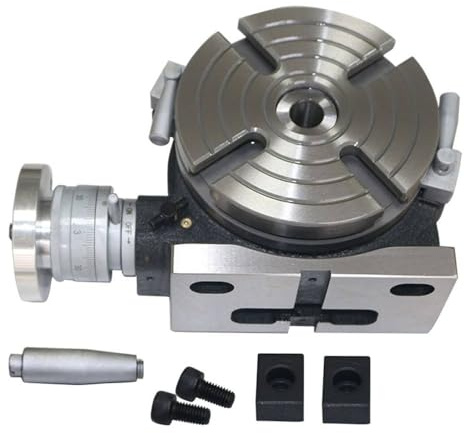 Rotary Table 4inch 110mm Horizontal Vertical Rotary Table 4-Slot Rotary Table for Milling Machine MT-2 Rotary Table for Milling