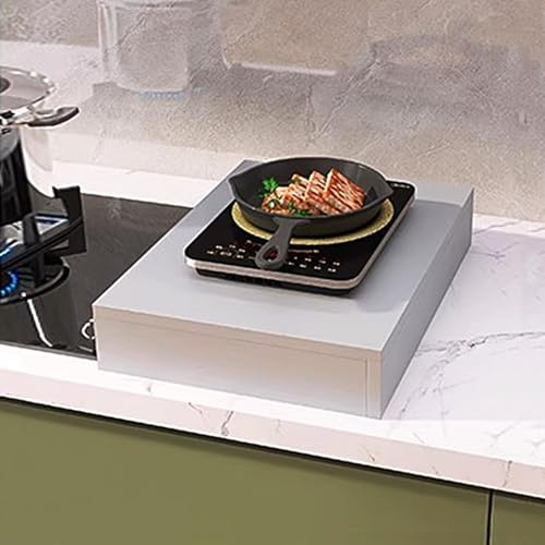 Gasherd Abdeckung, Mehrzweck Herdabdeckplatte, 3-seitige Herdplattenabdeckung, für Wohnwagenanhänger, Gas Oder Elektroherd(Gray,40x48x9.6cm/16x19x3.7in)